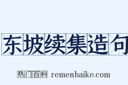 东坡续集造句是什么意思的图片